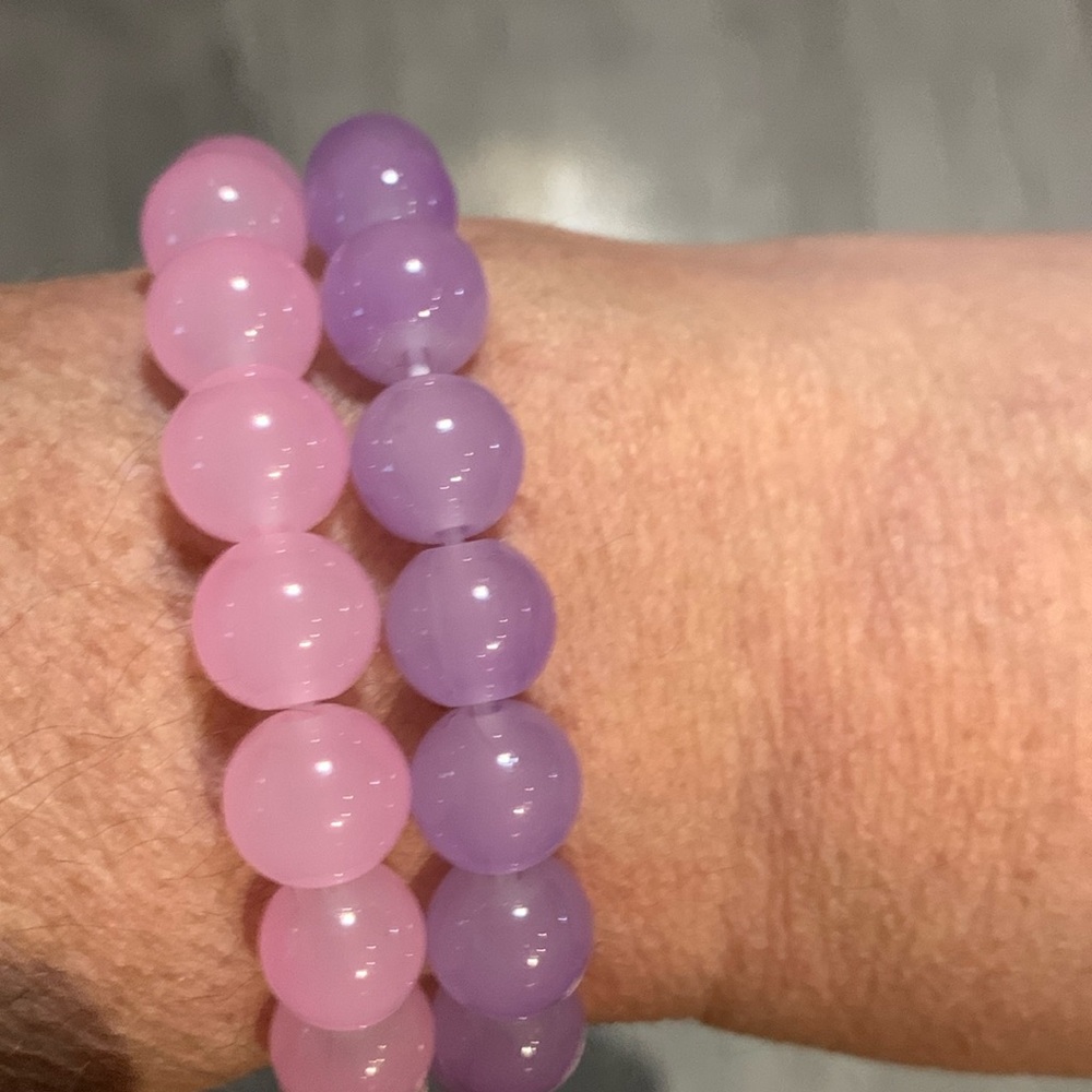 Beautiful pink and purple bracelets